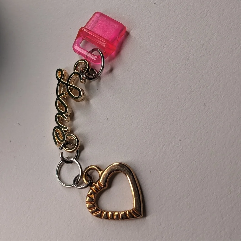 Dust Plug Charm Kindle and charging port USB-C USBc Cute heart and 